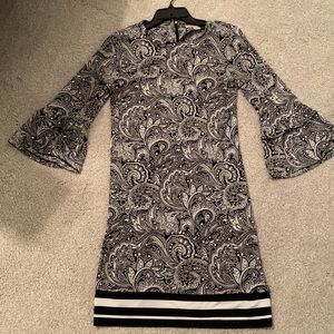 Michael Kors stylish cute black paisley dress